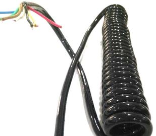 De kleurrijke Beschermde Elektrolente rolde de Elektrokern van Mulit van de Draad Krullende Flex Kabel