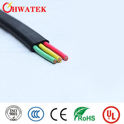 Industriële XLPE-draad met drie kernen, flexibele vlakke kabel met een nominale spanning van 300 V