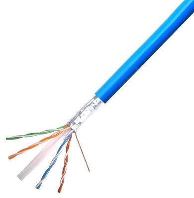 PE Geïsoleerde Koperdraad Gevlochten Afgeschermde Cat5e LAN SFTP Kabel voor Hoge Transmissiesnelheid