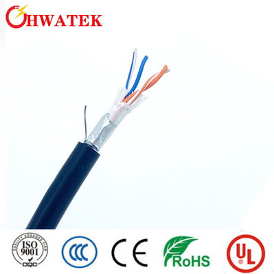 UL 20236 2C x 26AWG Gelast en zilver geplatst Kopperdraad  isolatie TPU jas RG 179 Kabel